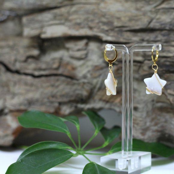 Earrings / gold-plated / hypoallergenic - Picture 2 of 6